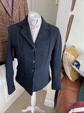 Traditional Black Heavy Frock Hunt Coat Ladies 36(10) English Bespoke