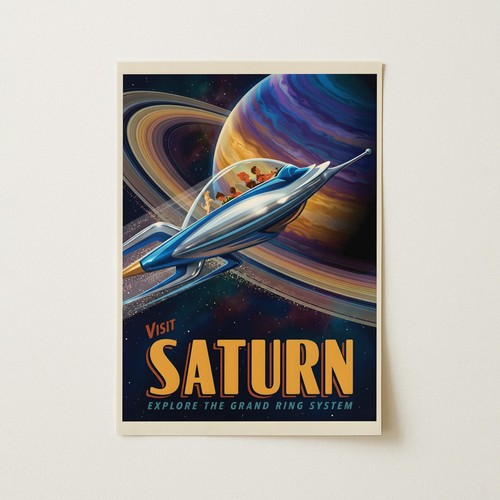 Visit saturn spaceship - visit,