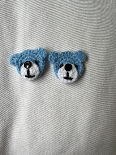 Small crochet teddy - small,