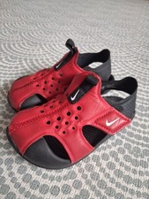 NIKE Sunray Protect Rift Red Black Sandals Infant Size 5.5 Toddler