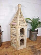 Reclaimed Recycled Rustic Wooden Painted Birdhouse Bird Box House Garden Decor