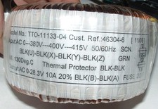 Toroidal power transformer