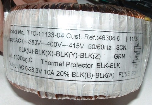Toroidal power transformer
