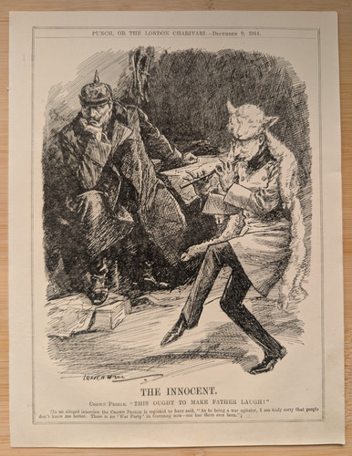 Vintage punch cartoon print - print,
