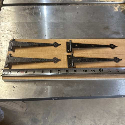 Antique wrought iron hinge - antique,