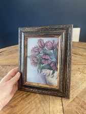 Framed Tulip In A Vase Picture 20cm x 26cm  - Brookpace London Fine Art.
