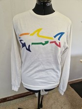 Paul & Shark Sweatshirt Mens Size Medium Centre Logo Colourful Jumper Yachting 