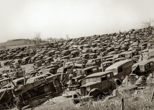 1941 junk salvage yard - junk,