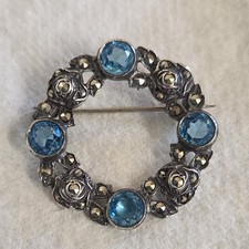 Vintage Sterling Silver Blue
