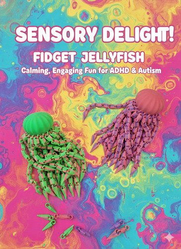 Articulated jellyfish fidget - articulated,