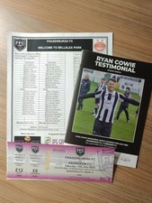 Fraserburgh v Aberdeen 15.07.23 Ryan Cowie Testimonial + Teamsheet + Ticket