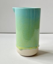 Studio Arhoj Ceramic Splash Jar in green blue Slime drip Glaze creamer small jug