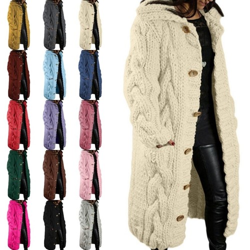 Ladies loose chunky overcoat - ladies,