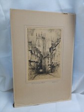 York Minster Vintage Picture Signed Print Peter gate by F Robinson