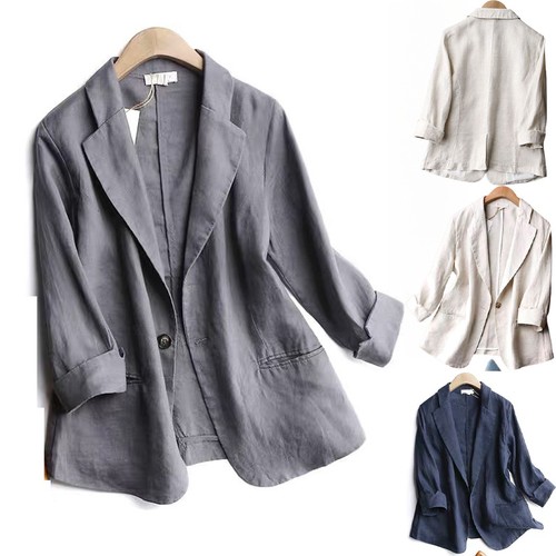 Ladies plain linen - plain, cotton