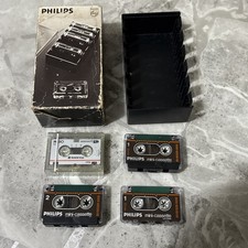 Philips & Sanyo Mini Cassette Tapes bundle [30min] with Cassette Holders