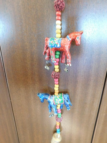 Hanging string beads horses - string,