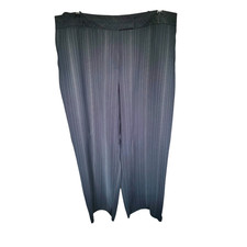 Ann Harvey Workwear Trousers Womens UK 26 Black Pinstripe Smart W46" - L32"
