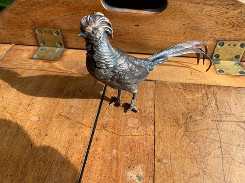 Cold painted bronze rooster - cold-painted,