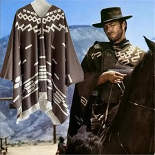 Clint Eastwood Western Cowboy Poncho Serape replica handmade of Alpaca wool Men