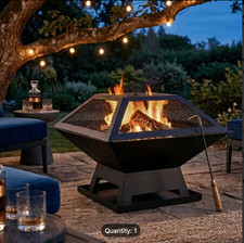 Fire Pit with BBQ Grill