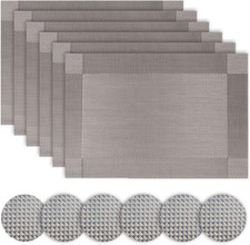 Silver Table Place Mats and