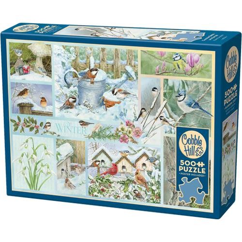 Garden birds winter - garden, puzzle