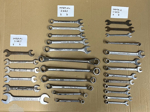 Assorted vintage spanners - assorted,
