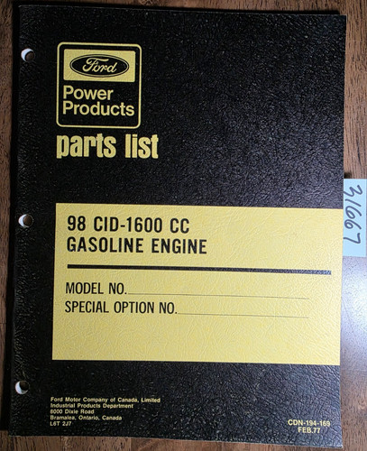 Ford cid 1600 gasoline - ford,