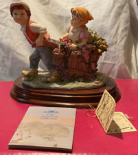 Leonardo Collection ‘Off To Market’ Children & Mkt Barrow Resin Figurine Boxed