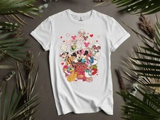 Cute Mickey And Minnie Balloon T-shirt T shirt Men Women Unisex Tshirt K75