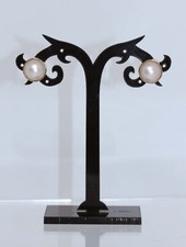 VINTAGE 18ct GOLD BROOME SOUTH SEA MABE PEARL STUD EARRINGS WITH PROVENANCE