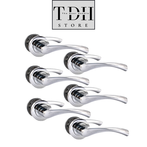 Door handles chrome victorian - door,