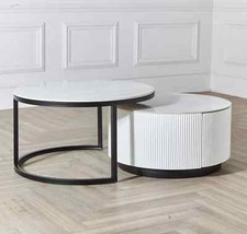 Large White Round Stackable