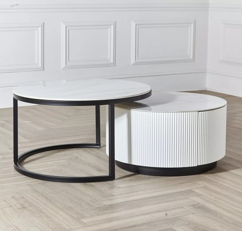 Large white round stackable - large,