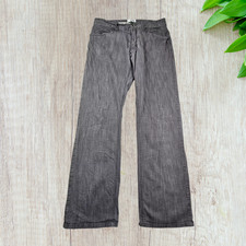 Versace Collection Trousers Cotton Straight Fit Grey Mens W32 L29 Made In Italy