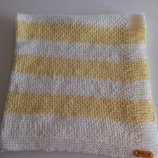  White striped Hand-knitted