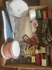 A Box of Vintage Haberdashery Items