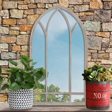 Vintage arch garden window - garden,