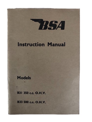 Bsa b31 b33 instruction - b31,