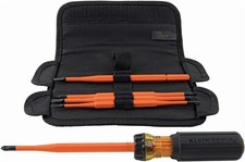 KLEIN TOOLS 32288 Insulated Screwdriver Set 8-In-1 with Interchangeable Blades