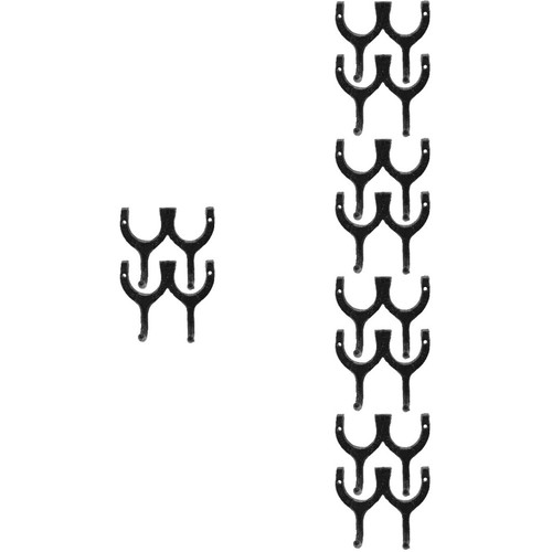 Black iron wall hooks 10pcs - black,