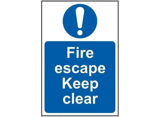 Scan fire escape keep clear - scan,