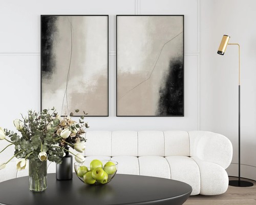 Neutral abstract art set - art, of
