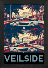 RX7 Veilside Side Views Framed