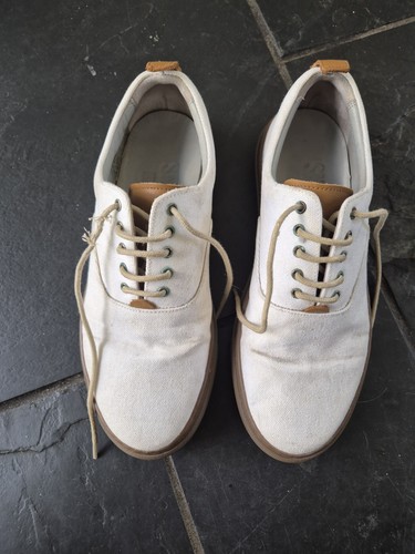 Grenson white canvas shoes - grenson,