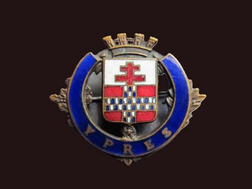 Ww1 ypres enameled sweetheart - ypres,