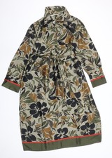 Zara Basic Women’s Multicoloured Floral Midi Shirt Dress Size M