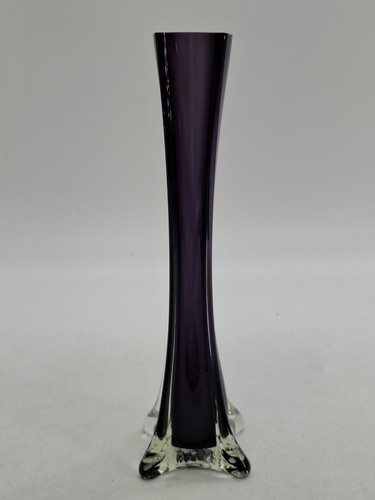 Purple glass vase handmade - purple,