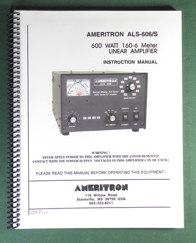 Ameritron als 606 instruction - ameritron,